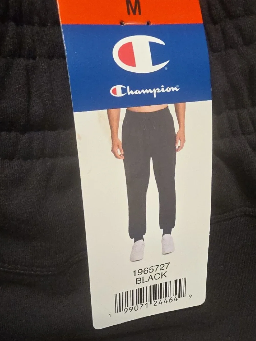 Champion Black Elastic Waist Athletic Joggers
